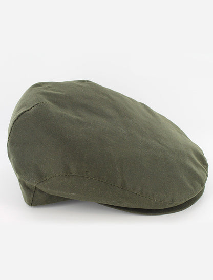 Trinity Wax Flat Cap - Olive
