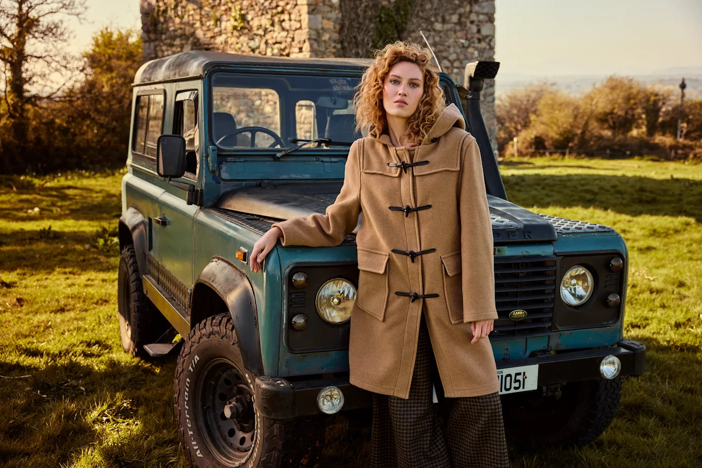 Ladies Alex Wool Duffel Coat - Carmel