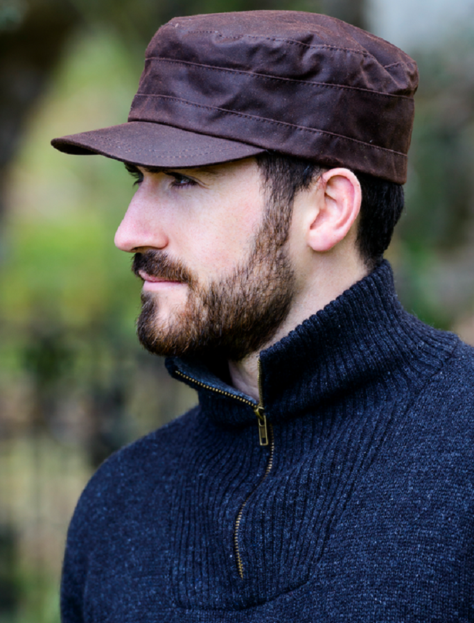 Fisherman Waxed Cap - Brown 